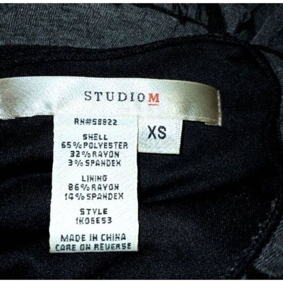 STUDIO M GRAY RUFFLE DRESS SZ. XS EUC - Picture 3 of 3